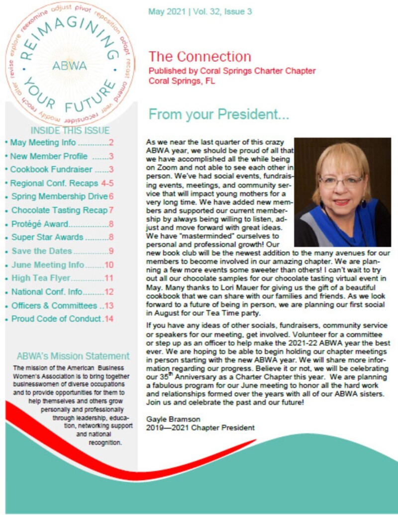 Newsletters – ABWA Coral Springs Charter Chapter